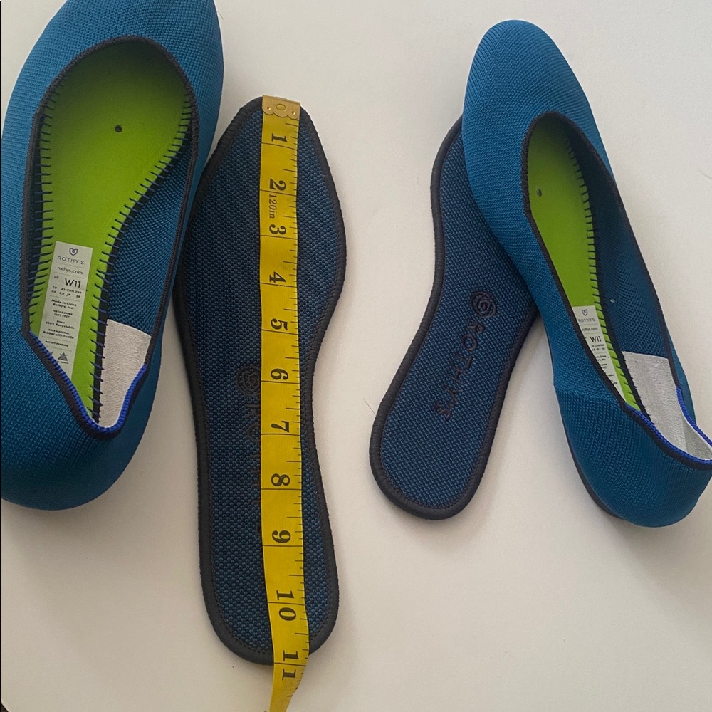 NWOB Rothy’s The Square Pacific Blue Green Size 11 new - Picture 11 of 16